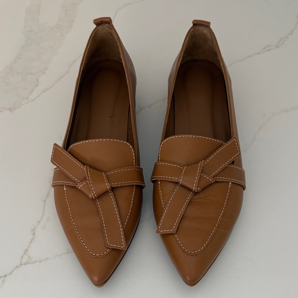 Flattered Tan Leather Flats